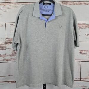 Fred Perry Short Sleeve Pique Polo Grey Size XXL